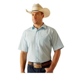 Ariat Men’s 3XL Pro Series Kristopher Classic Fit Shirt Blue & Orange Plaid